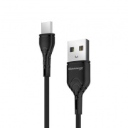 Кабель USB 2.0 AM to Type-C 1.0m Black Grand-X (PC-03B)