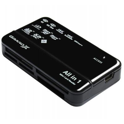 Картрідер USB Grand-X CRX05Black multi All-in-One 64Gb to 2Tb SDXC USB 2.0, черный, M2, miniSD, 