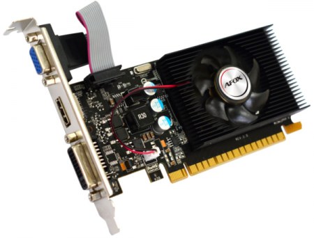 Відеокарта GeForce GT220, AFOX, 1Gb DDR3, 128-bit, VGA/DVI/HDMI, 668/1308MHz, Low Profile (AF220-102