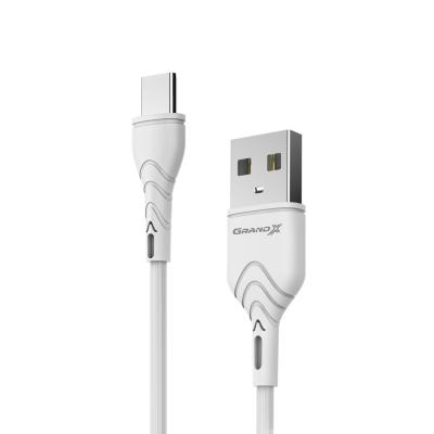 Кабель USB Micro 1.0 m AM/microB 5p белый Grand-X (PM-03W)