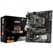 Мат.плата (B450) MSI B450M PRO-M2 MAX, B450, 2xDDR4, Int.Video(CPU), 4xSATA3, 1xM.2, 1xPCI-E 16x