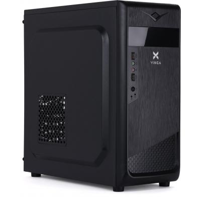 Корпус Vinga CS104B-500W Miditower, Mini - ITX, ATX, Micro - ATX, з блоком живлення, 500 Вт, 2xUSB 2