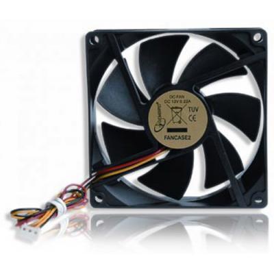 Вентилятор 92 mm GEMBIRD FANCASE-2 92*92*25мм, Z-axis, 3pin, 2800RPM, черный пластик