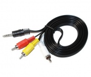 Кабель Audio-Video 3RCA > TRRS 3.5mm Atcom 3 тюльпана-(M) > TRRS 3.5mm1,8 м PE packing