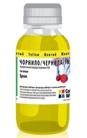 Чорнило ColorWay Epson T26/C79/91/110/R240/T30/TX100/TX200/S22/SX125, Yellow, 100 мл, (CW-EW400Y01)