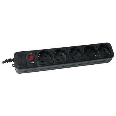 Мережевий фільтр 1,8 м 5 розеток черный Maxxter Black (SPM5-G-6B)       
