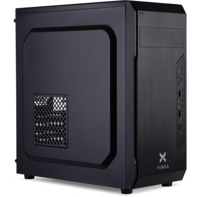 Корпус Vinga CS108B Miditower, ATX, 400Вт, 2xUSB 2.0, Audio, черный